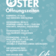 Osteröffnungszeiten 2023